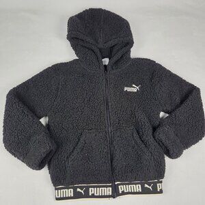 Kids' Vibe Check Pack Faux Shearling Zip Hoodie Size 5 Puma